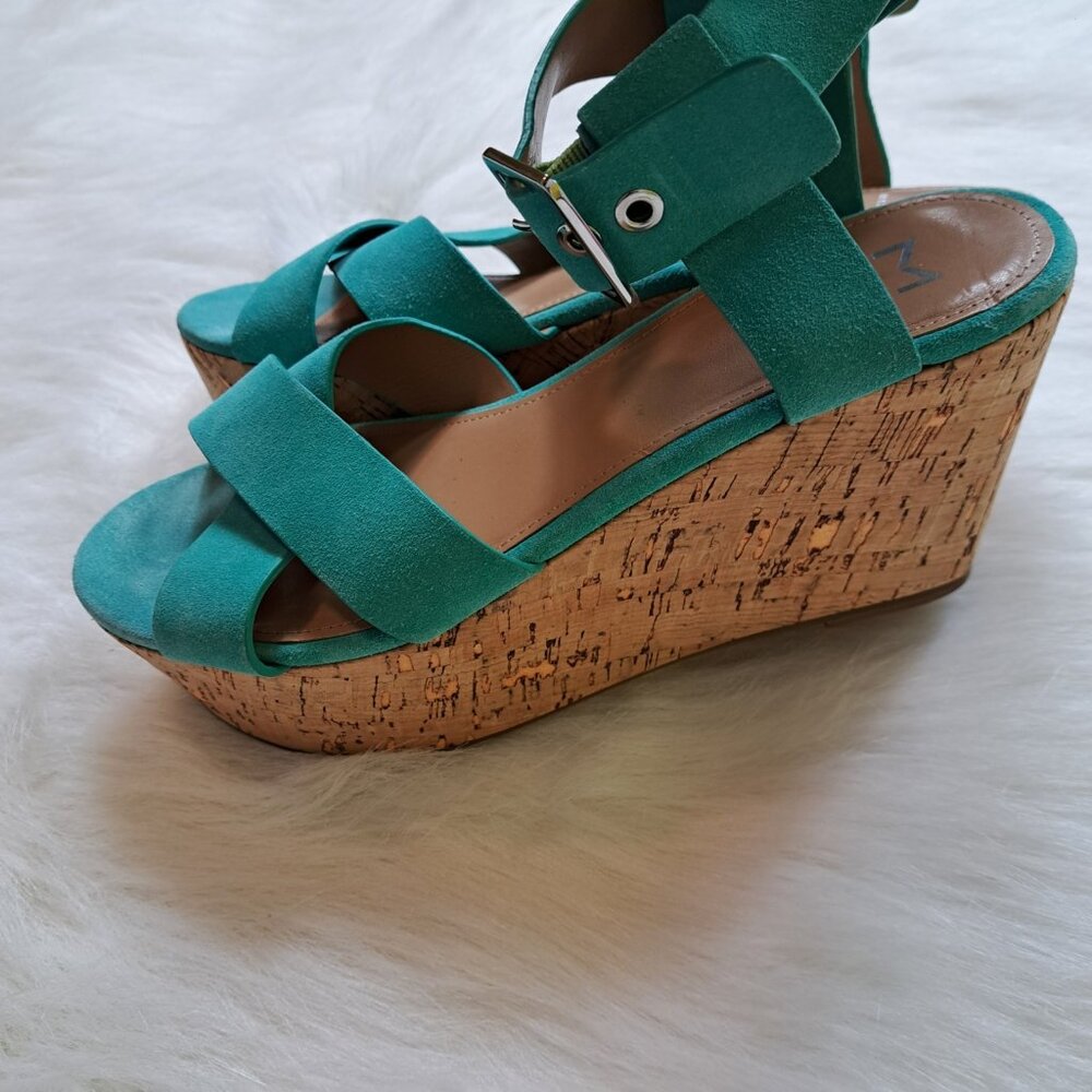 Marc Fisher Suede Wedge Sandals Size 8.5 - Picture 8 of 12